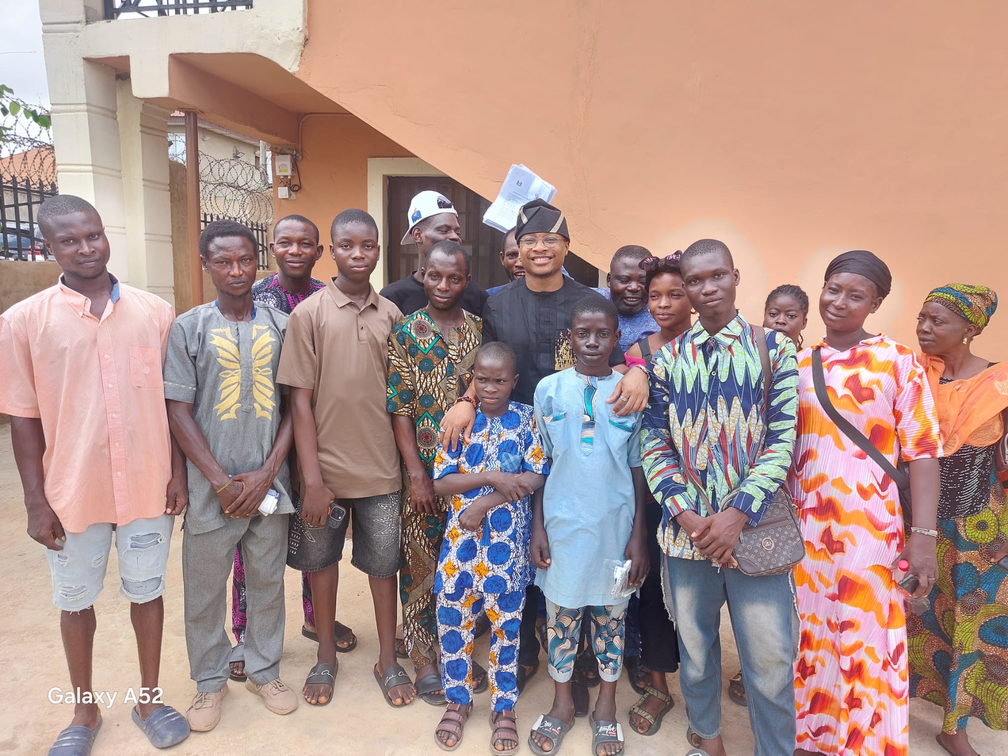 Genio with members of the constituency